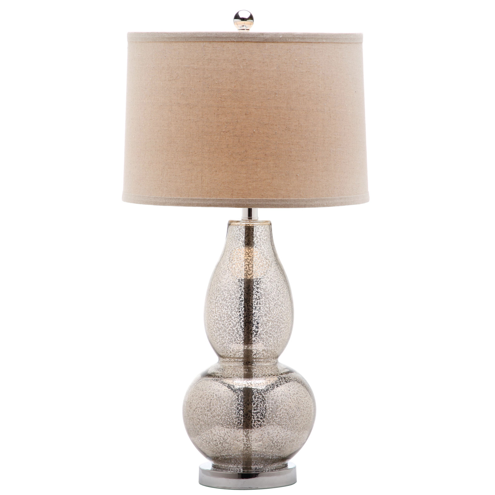 Parkston Table Lamp, Antique Silver/Wheat Shade