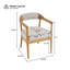 Wood Frame With Upholstered Dining Chairs With Armrests (Set Of 2)