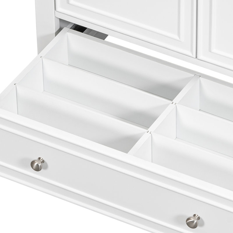 Base de meuble-lavabo simple 29,53 po seulement, Blanc