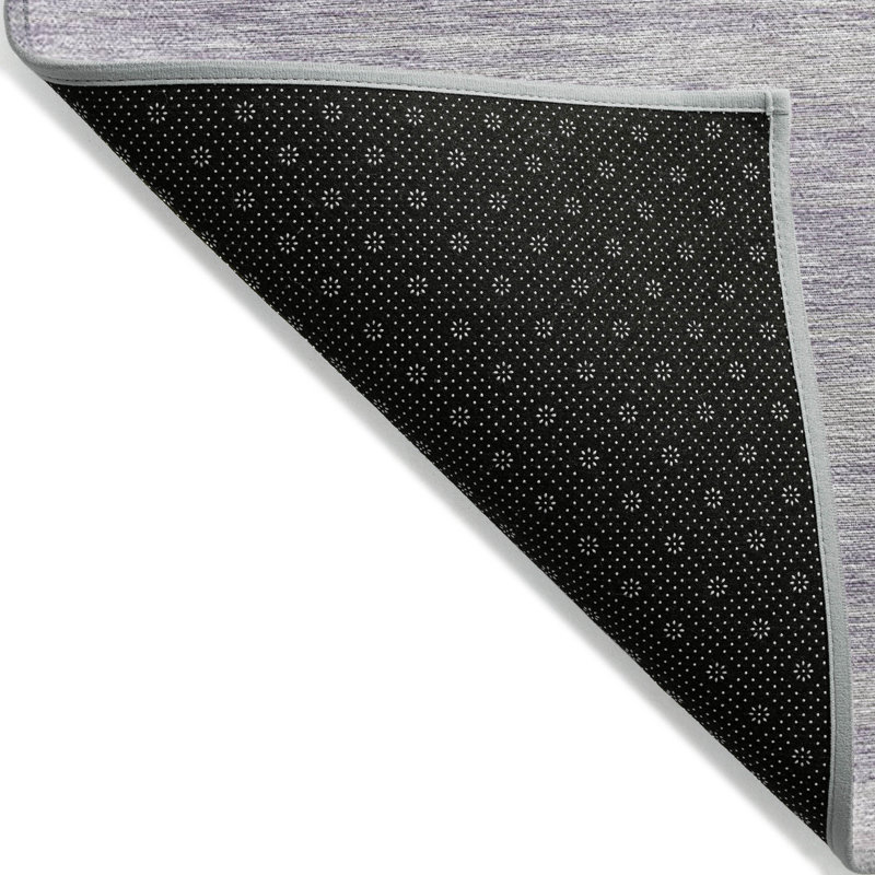 Tapis rond lavable et lilas 8 po
