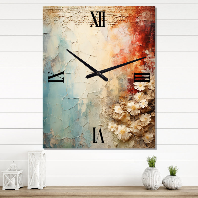 Bonnavale - Horloge murale moderne rose, Très grand