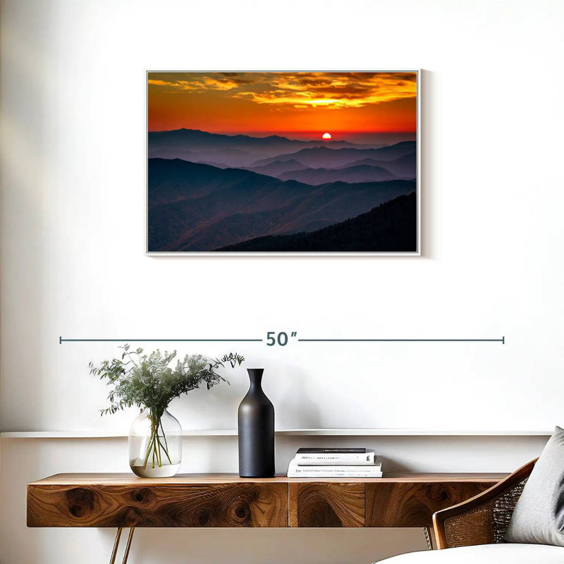 Blue Ridge Mountains, Cadre flottant blanc, 31 po x 21 po