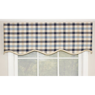 Checkered Cotton Swag Curtain