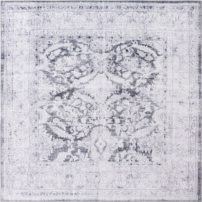 Mauri Chenille Oriental Indoor Rug, Square 7'6"