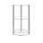 Triangle Display Shelf Tempered Glass/Chrome Frame