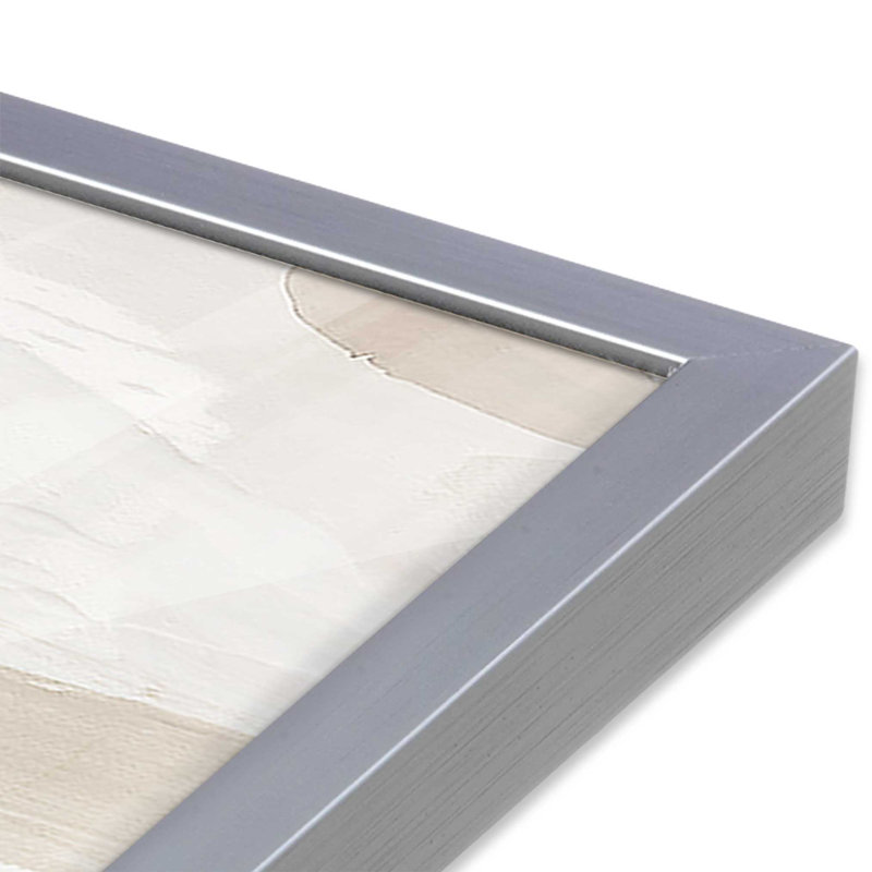 «So l'apaisant Sahara V1» sur toile, Papier avec cadre photo simple en chrome poli, 21.75" H x 21.75" W x 1.25" D