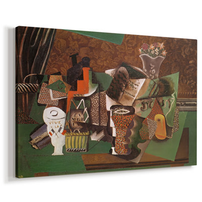 Still Life with "Vive la France"-Pablo Picasso-Gallery Wrapped Canvas-1914–1915