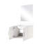24 po L x P 22 po, meuble-lavabo simple blanc brillant, comptoir en marbre de culture, 18 miroirs, bois Space Solution, P 24 po 22 po, comptoir, style moderne inclus-31199449