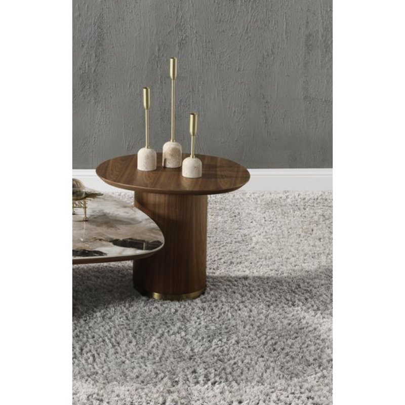 Willene Walnut Finish End Table