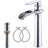 Single-handle Bathroom Faucet with Drain Assembly-129257942