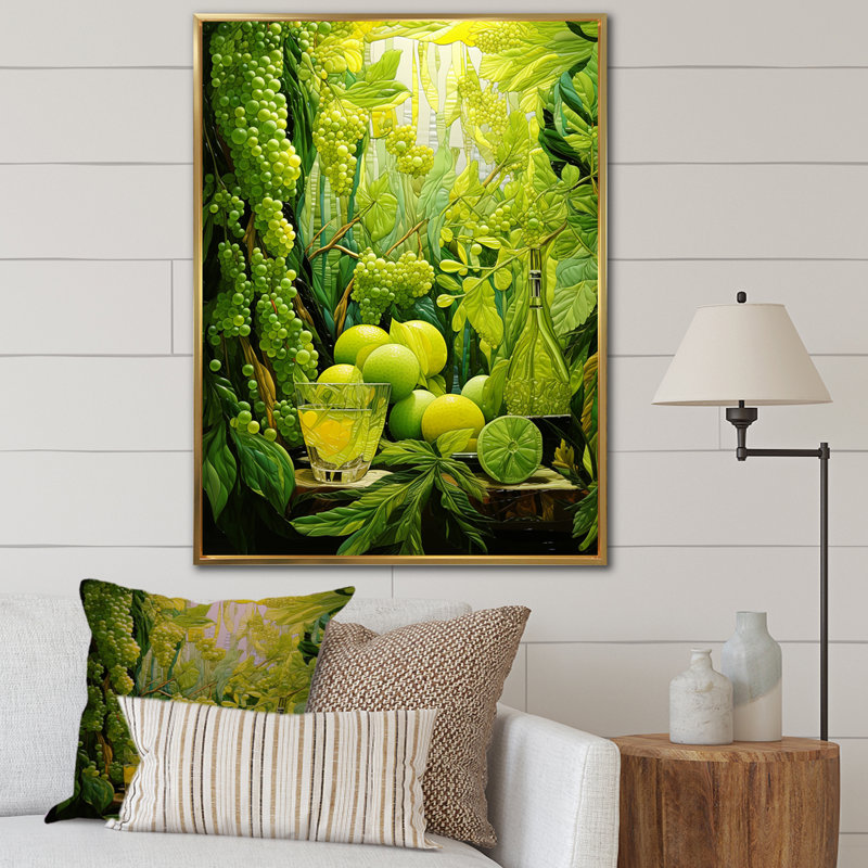 " White White Forest Tranquility II ", Gold Floater Framed, 20" H x 12" W x 1" D