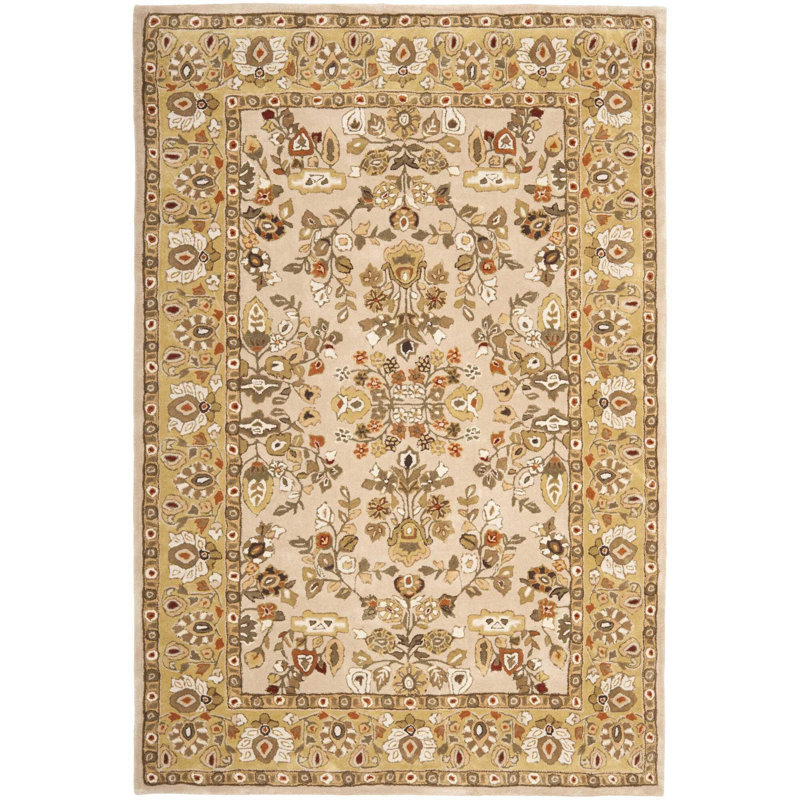 Halleh Hand Hooked Performance Floral Rug, Rectangle 3' x 5'