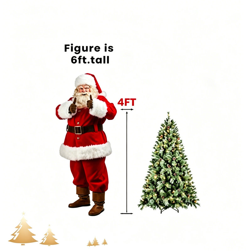 Sapin de Noël artificiel ultra réaliste de 2,74 m (9 pi), préilluminé avec 700 DEL blanc chaud, pommes de pin rustiques, branches articulées pour une installation rapide, grande décoration saisonnière pour la maison