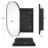 LED Lighted Oval Wall-Mounted Medicine Cabinet With Mirror Door And Interior Shelves-1586615738