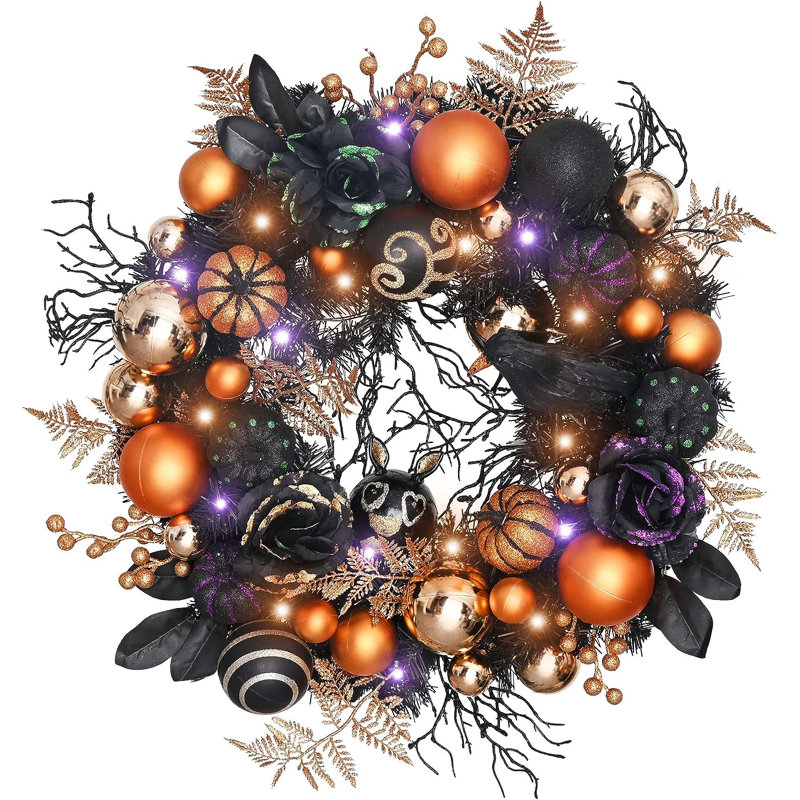 Couronne lumineuse 18,9 po Dansville Halloween