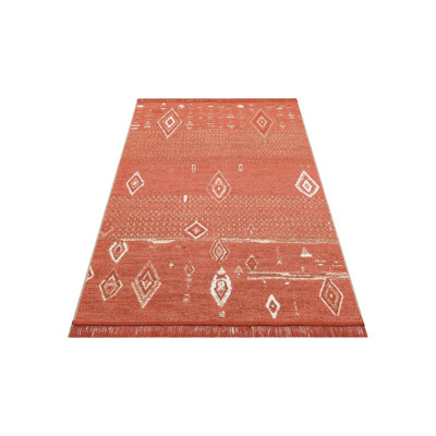 Tapis en coton Premium Terra de 31,5 po x 59,1 po | 100% coton, tissage plat, sans velours, 2,4 lb / pied carré | Lavable à la machine (30 ° C), facile à nettoyer avec un détachant pour tapis | Parfait pour le salon et la chambre à coucher