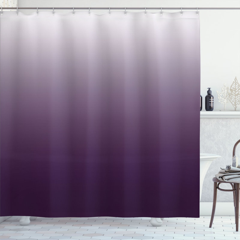 Shower Curtain with Hooks Included, 69" H x 105" W, Purple