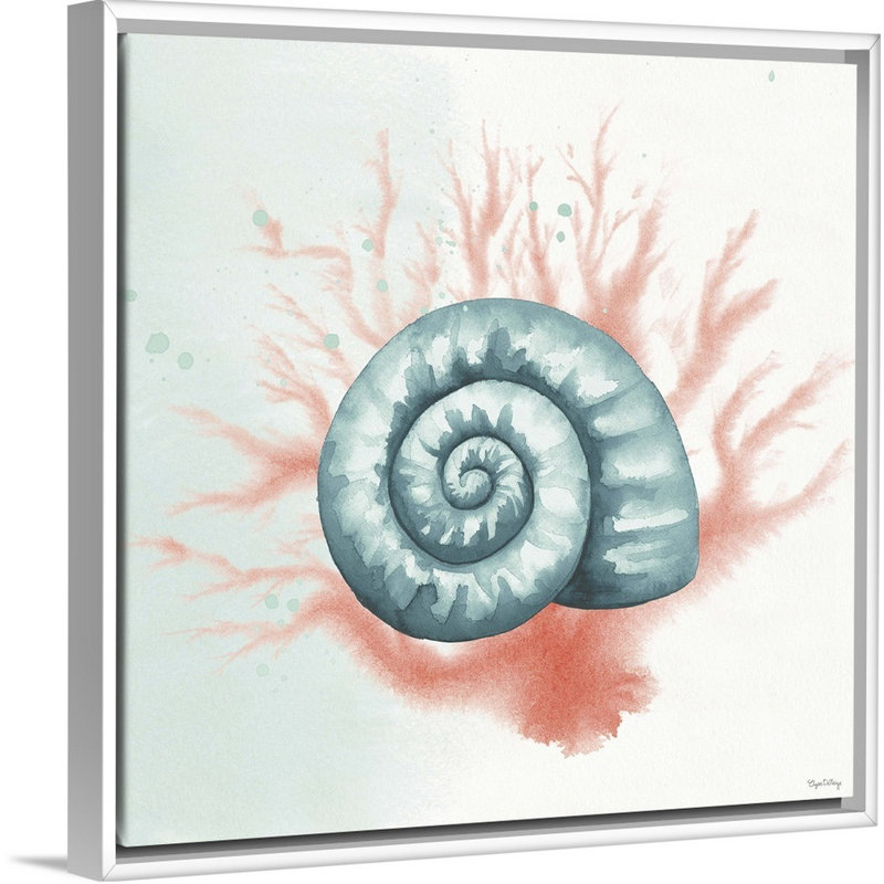 Splash I, art mural sur toile, Cadre blanc, H 22 po x l 22 po x P 2 po