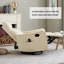 Fauteuil inclinable manuel à massage thermique avec chaise berçante et pivotante en similicuir pour le salon