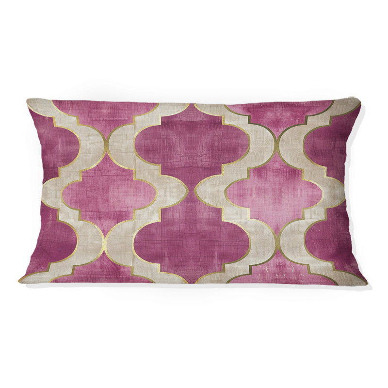 Coussin Magenta Quatrefoil Glam III - Transitional