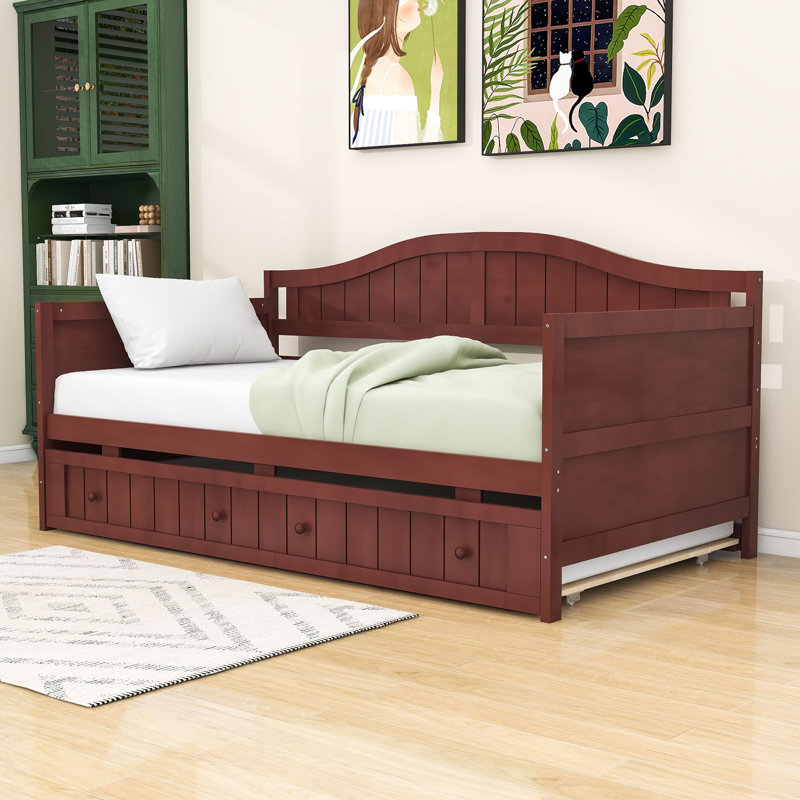 Dzya Daybed with Trundle Bed, Espresso