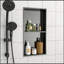 Double tablette 13 "x 25" en acier inoxydable pour niche de douche, bronze industriel