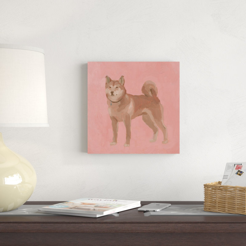 Shiba Inu II par Jacob Green - peinture sur toile tendue, H 12 po x l 12 po