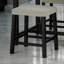 Ensemble de salle à manger 3 pièces avec plateau de table brillant et tablettes de rangement