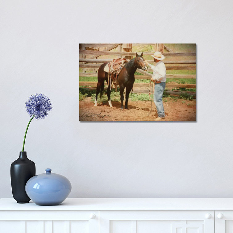 A Gentle Hand by Rhonda Thompson - Wrapped Canvas Print