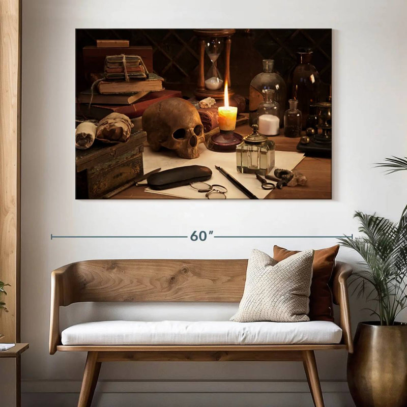 Hitzel Skull Still Life, 34" H x 51" W