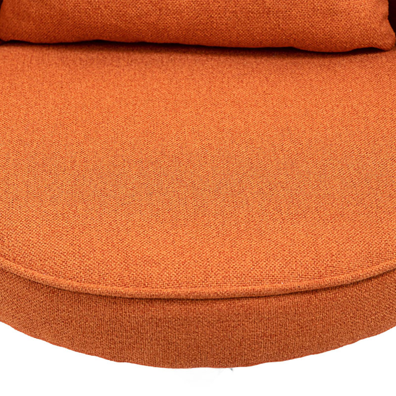 Chaise de bureau Geshia, Orange, Argent