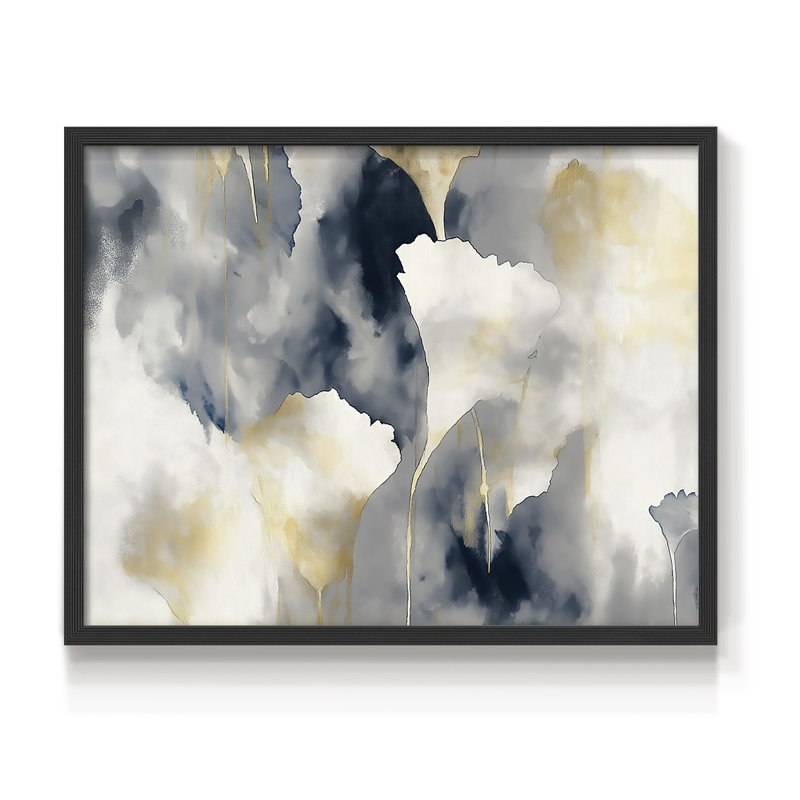 Série florale - L III - reproduction encadrée - réarmable, H 22 po x l 28 po, Noir, noir, noir, noir