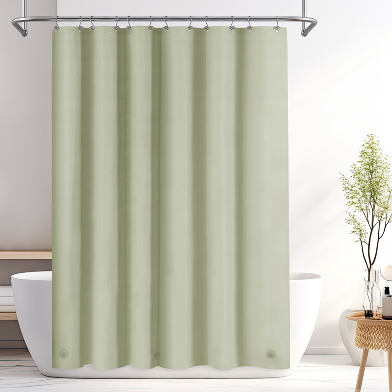 Doublure de rideau de douche imperméable légère en PEVA, H 72 po x l 72 po, Sauge