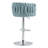 Swivel Bar Stools Set of 2 with Adjustable Height, Woven Back & Footrest, Silver Chrome Finish, Yellow-950560113