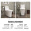 Toilette allongée 1 pièce à double chasse 1,1 / 1,6 GPP avec siège blanc incluse