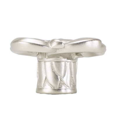 EDGAR BEREBI LOUIS XV  SQ KNOB IN SATIN NICKEL PLATE