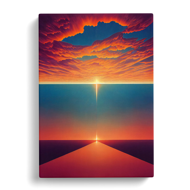 Super Abstract Sunset - Wrapped Canvas Print, 50cm H x 35cm W x 3cm D