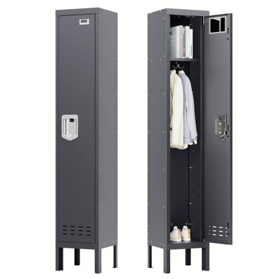 Casier de rangement, casier en métal, casiers pour les employés, armoire de rangement à casier en métal avec portes, fente pour carte, casier en acier verrouillable pour salle de sport, école, maison, bureau, garage, assemblage requis