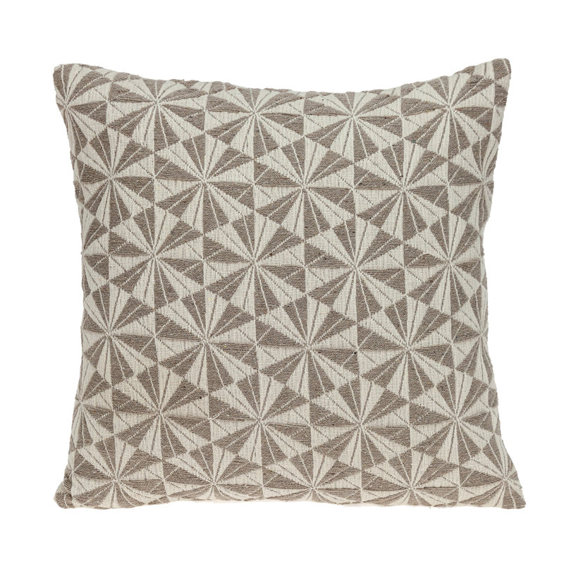 Dorri Transitional Beige Throw Pillow