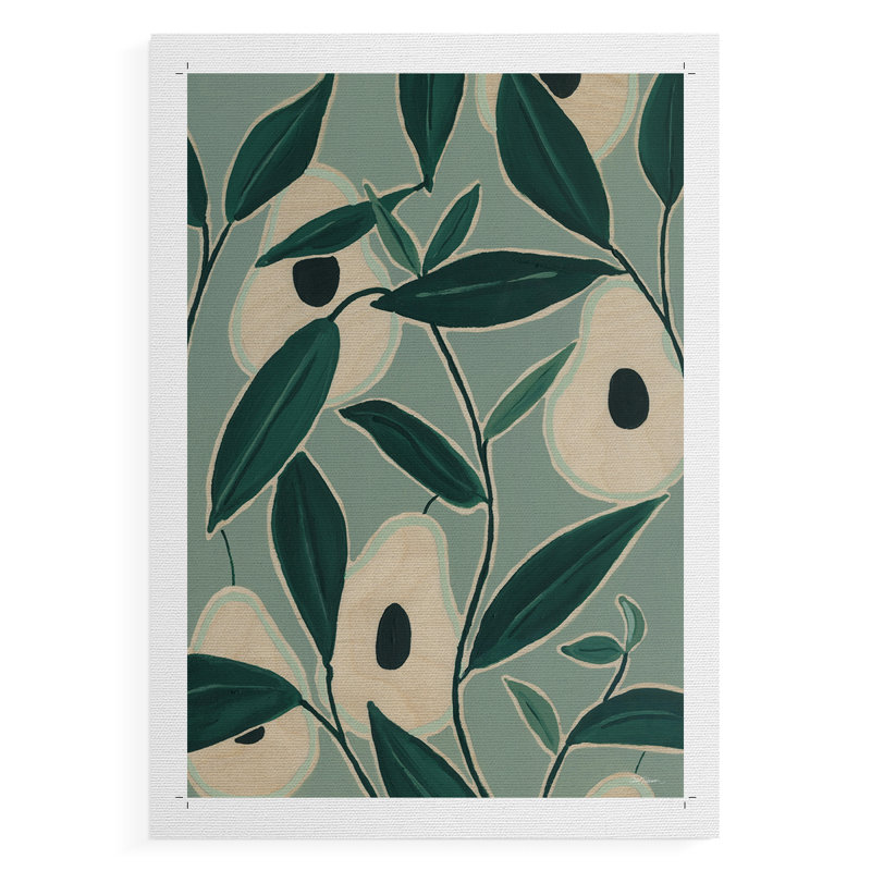 Avocat monochrome - Impression sur toile seulement - NON CADRE, H 18 po x l 12 po