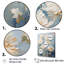 Encre peinte blanche et bleue - Chrysanthemums Wall Art Living Room-95968068-95968069