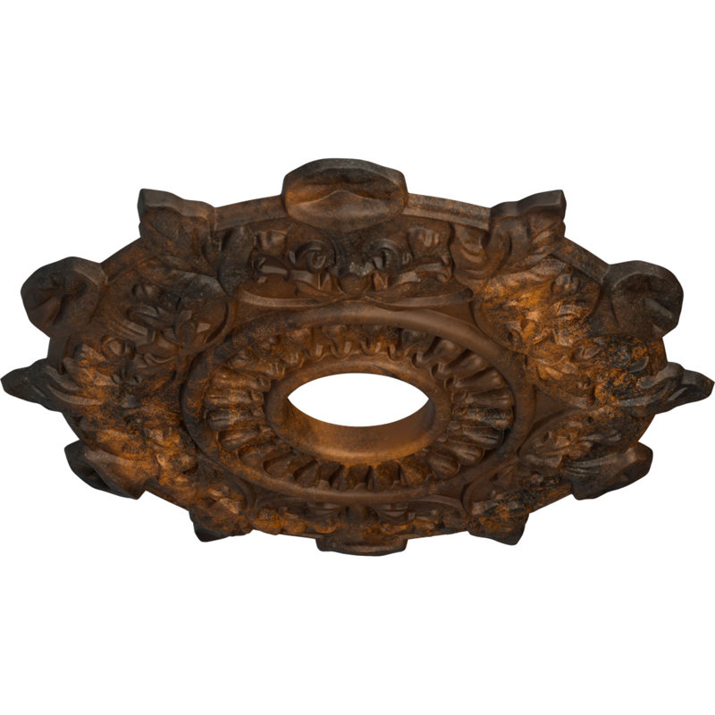 Médaillon de plafond H 17,5 po x l 17,5 po Preston, rouille