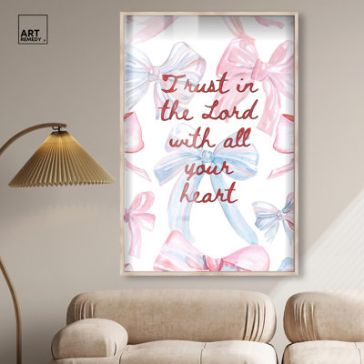 «Doll Memories - Just Trust Shadowbox Print Living Room» par Art Remedy, cadre blond, 36 x 54