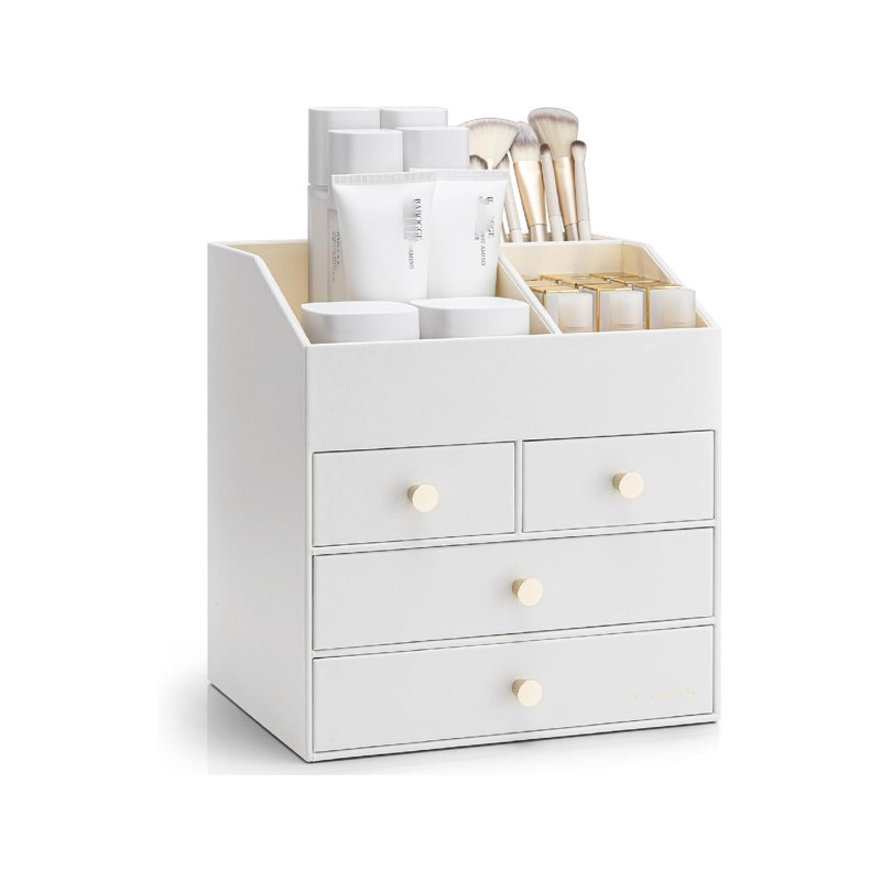 Faux Leather Makeup Organiser