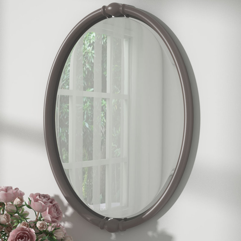 Miroir d'appoint biseauté traditionnel, Bronze frotté à l'huile