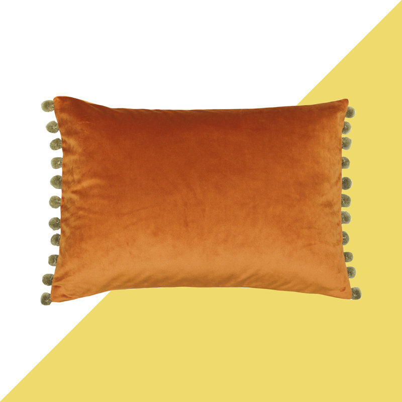 Fiesta Rectangular Scatter Cushion, Rust/Khaki