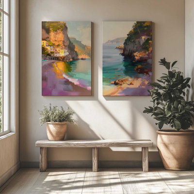 Ensemble de 2 impressions Amalfi Sunset Glow