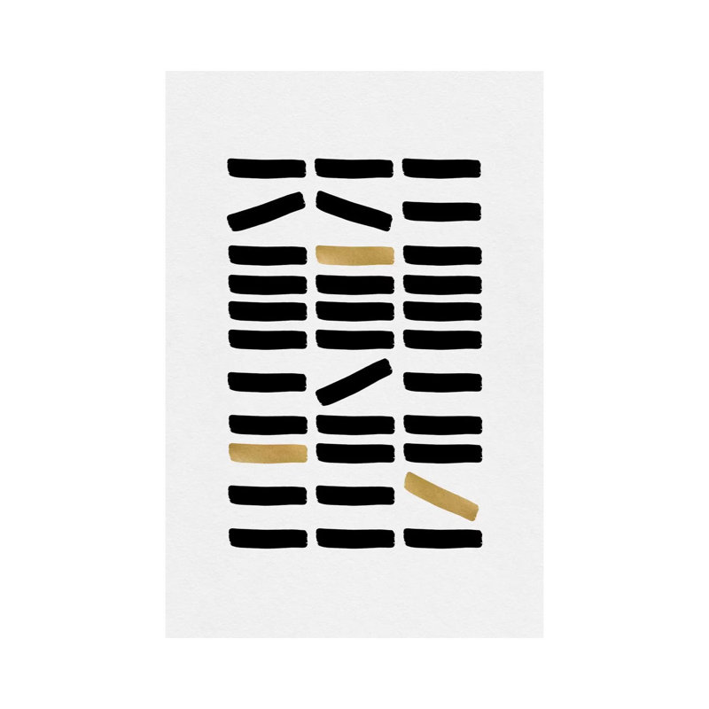 Black & Gold Abstract by Orara Studio - Wrapped Canvas Print, 101.6cm H x 66.04cm W x 1.91cm D