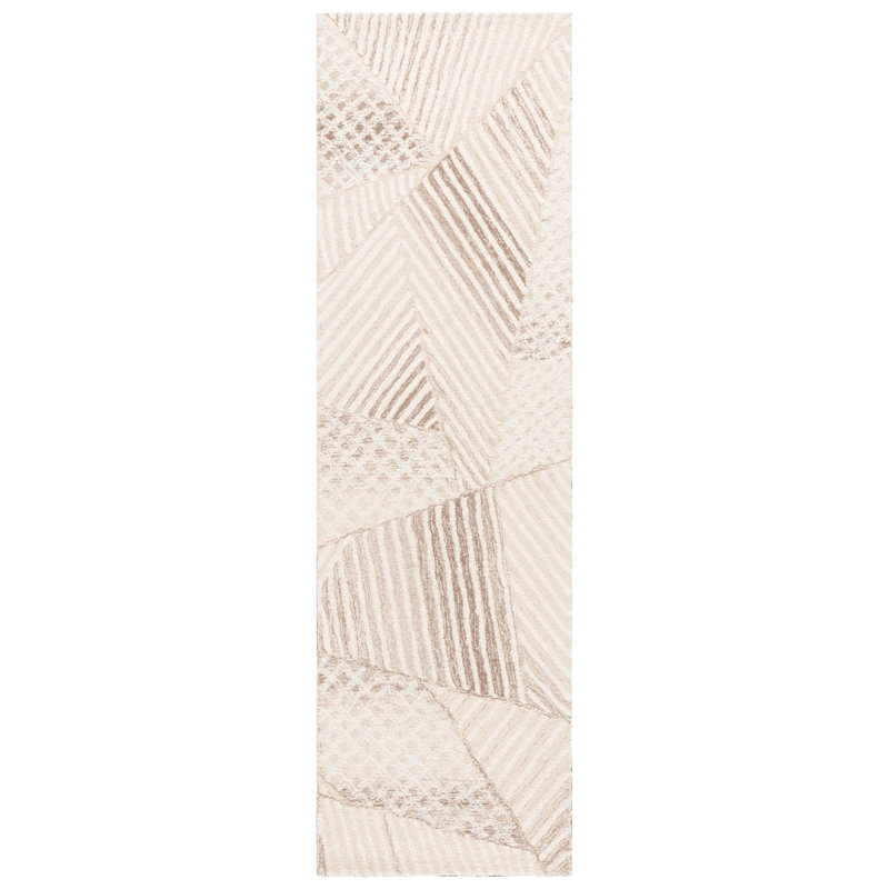 Fazli Tufted Wool & Cotton Performance Geometric Rug, Runner 2'3" x 8'