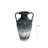 Blue-Gray Ceramic 18.5-Inch Tall Vase with Handles, Rustic Pottery Accent for Home Decor